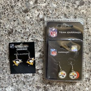 Pittsburgh NFL NHL Earrings New with Tags